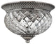 Hinkley Plantation 2 Light Polished Antique Nickel Bowl Flush Mount