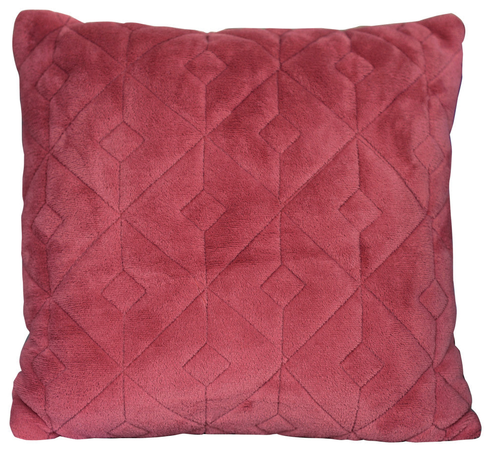 Diamond Square Quilted Coverlet 4-Piece Bedspread Set, Brick, King
