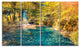 Plitvice Lakes National Park, Large Landscape Canvas Print, 48"x28", 4 Panels