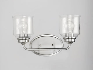 Maxim 12262CD Acadia 2 Light 15"W Bathroom Vanity Light - Satin Nickel