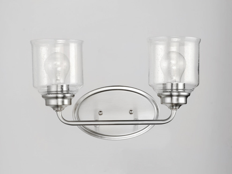 Maxim 12262CD Acadia 2 Light 15"W Bathroom Vanity Light - Satin Nickel
