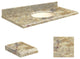 Quartz 49"x19" Vanity Top, Single Faucet Hole, Trail, Biscuit Bowl
