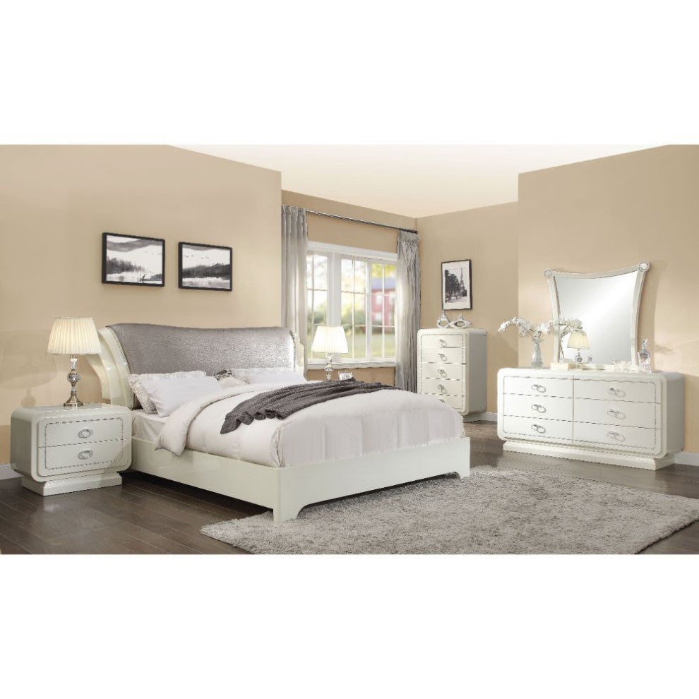 Gemma Sleigh Platform Bed, Queen