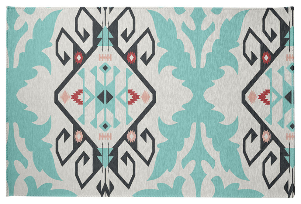 Bombay Medallion Spring Chenille Rug, Pepper, 2'x3'