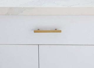 4" Center To Center Brass Modern Zinc Alloy Cabinet Pull, Pack