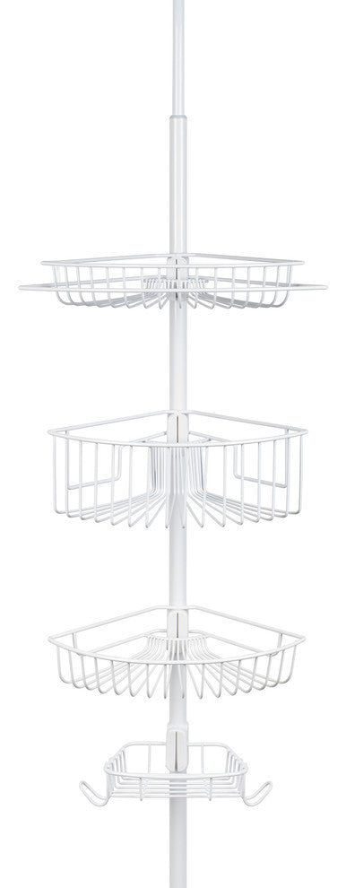 Lakeview White 4 Tier Tension Pole