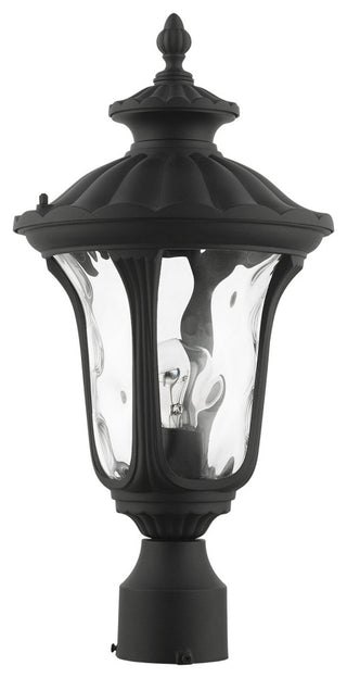 Textured Black Traditional, Victorian, Sculptural, Outdoor Post Top Lantern
