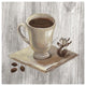 "Coffee Time IV on Wood" Digital Paper Print by Silvia Vassileva, 26"x26"