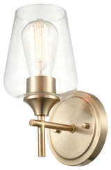 Ashford Collection 1 Light 5 in. Modern Gold Bathroom Wall Sconce