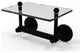 Prestige Skyline 2-Post Toilet Tissue Holder with Glass Shelf, Matte Black