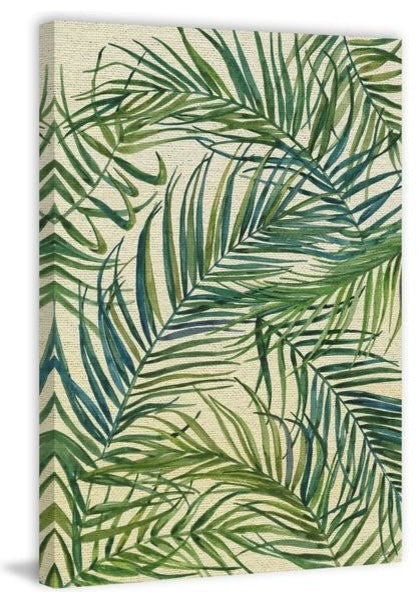 "Palm Leaves on Sunday" Painting Print on Wrapped Canvas, 40"x60"