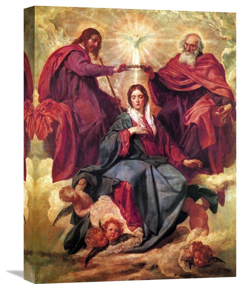 "The Coronation Of The Virgin" Canvas Giclee by Diego Velazquez, 17"x22"