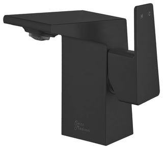 Carre Single Hole Single Handle Bathroom Faucet, Matte Black