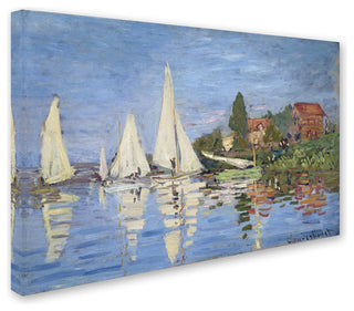Claude Monet 'Regatta at Argenteuil' Canvas Art, 24x16