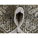 Jet Gray, Hand Knotted, Mughal Influence, Wool With Real Silk Rug, 8'8"x12'3"