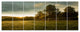 Beautiful Sunrise in the farm, Landscape Canvas Art Print, 83"x32", 7 Panels