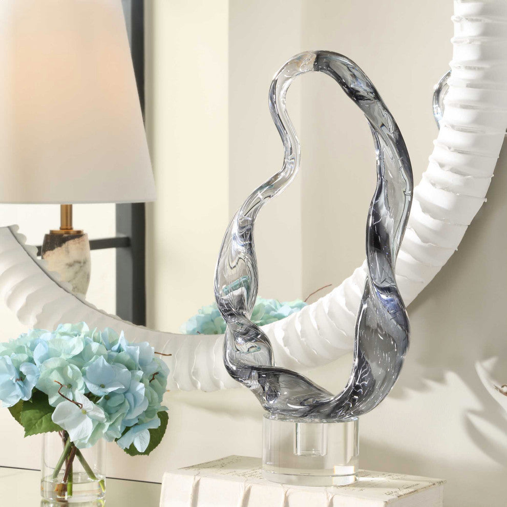 Uttermost Luminous Twist Glass Sculpture