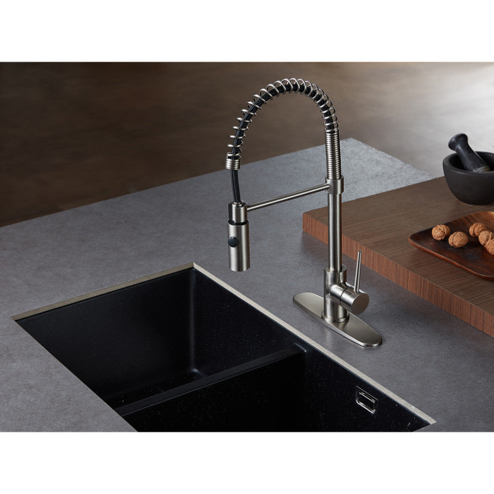 LS8778NYL New York Single-Handle Pre-Rinse Kitchen Faucet, Brushed Nickel