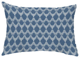 Peace 2 14"x20" Abstract Decorative Outdoor Pillow, Blue