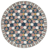 Safavieh Aspen Collection APN128 Rug, Grey/Pink, 5' Round