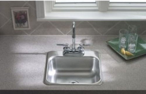 Sterling B155-1 15" Drop In Single Basin Stainless Steel Bar Sink - Stainless