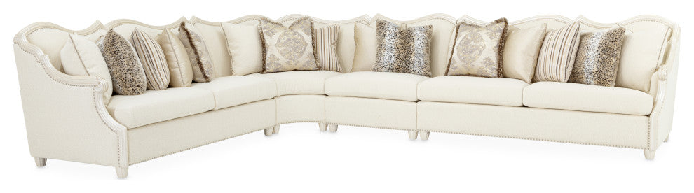 Chamberi BouclÃ© Sectional Sofa - French Vanilla/Classic Pearl