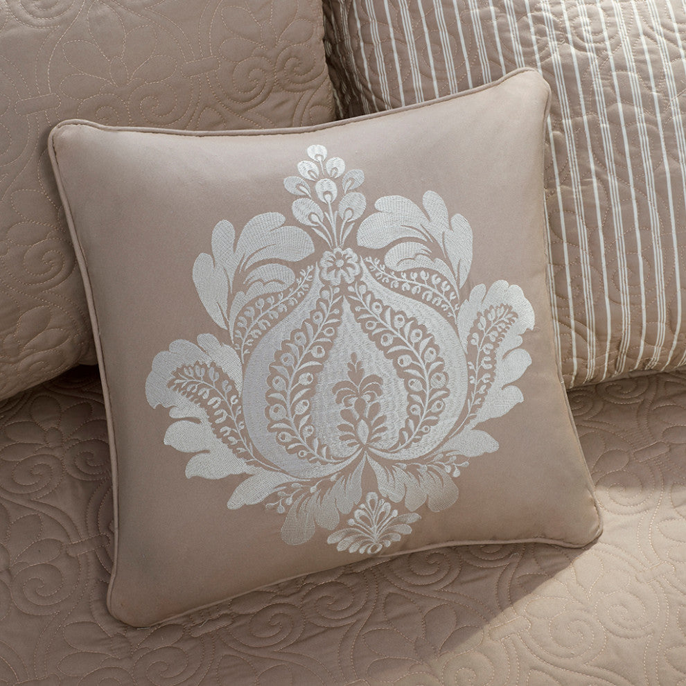 Madison Park Quebec 6 Piece Reversible Daybed Cover Set, Khaki