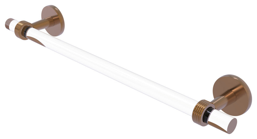 Clearview 24" Towel Bar with Groovy Accents, Brushed Bronze