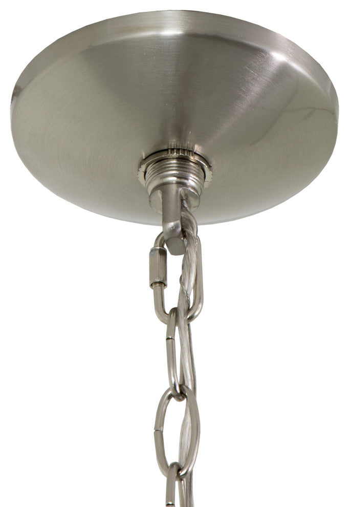 Modern Classic 9-Light Chandelier, Satin Nickel