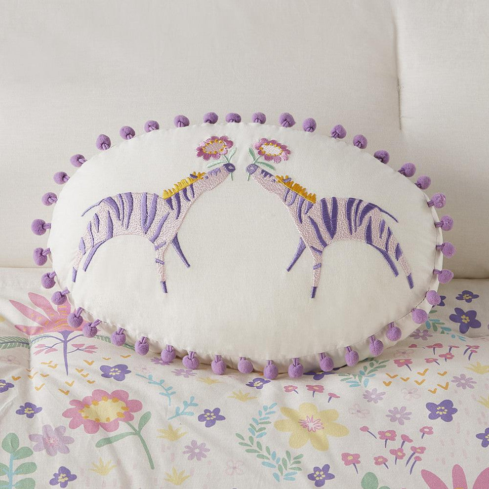 Floral Reversible Cotton Comforter Set with Throw Pillow