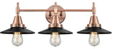 Innovations 447-3W-AC-M6-BK Caden 3 Light Bath Vanity Light, Antique Copper