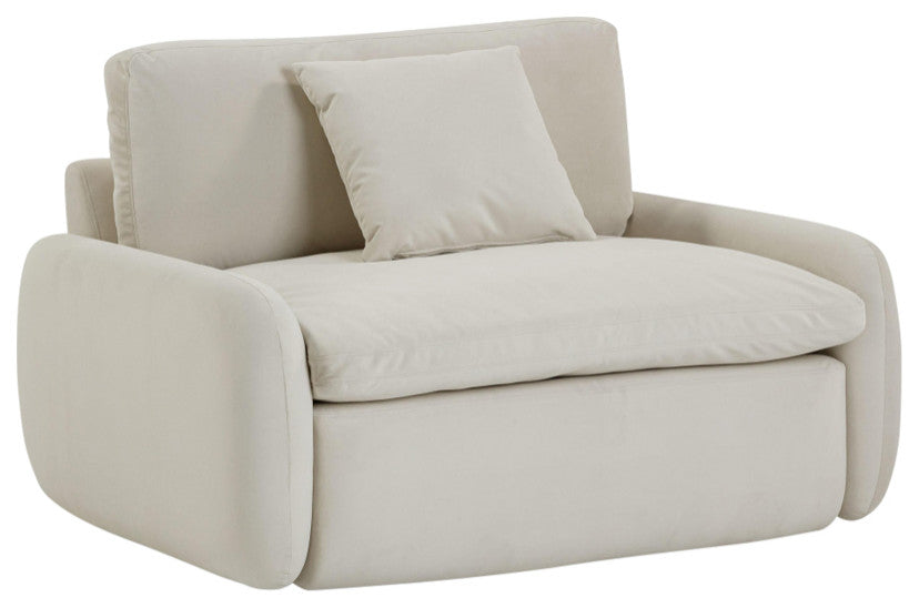 Rachelle Boucle Lounge Chair, Cream