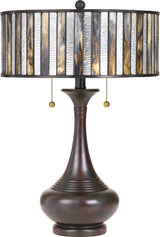 Quoizel TF3334TVA Two Light Table Lamp Roland Valiant Bronze
