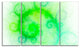 Beautiful Bright Green Pattern, Abstract Wall Art Canvas, 48"x28", 4 Panels