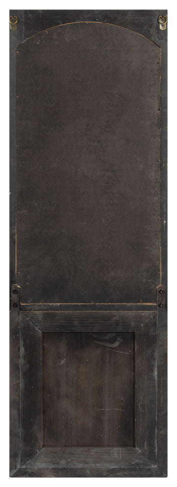 Moynihan Wooden Panel Mirror, Rustic Brown 18x55