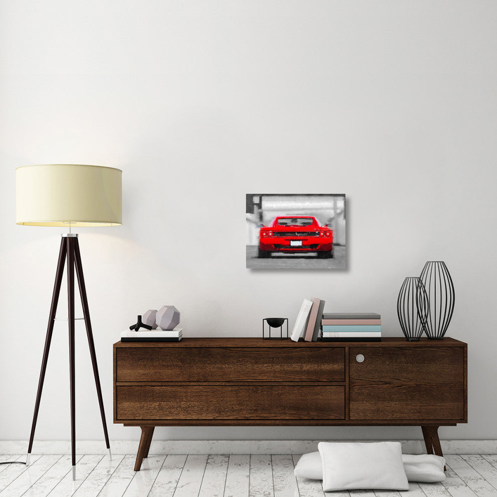 "Ferrari F512 Rear Watercolor" Fine Art Print