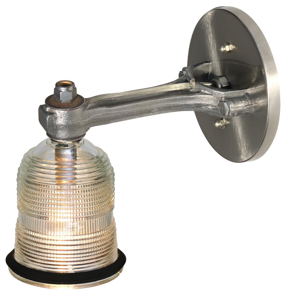 Piston Connecting Rod Runway Light Sconce, Clear Globe
