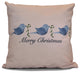 Decorative Holiday Pillow, Word Print, Blue, 18"x18"