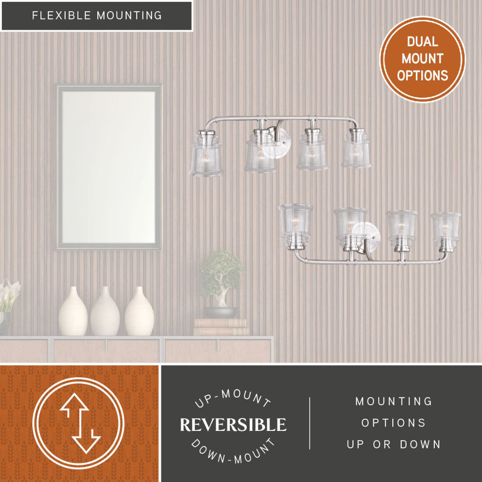 Toledo 4-Light Vanity Satin Nickel