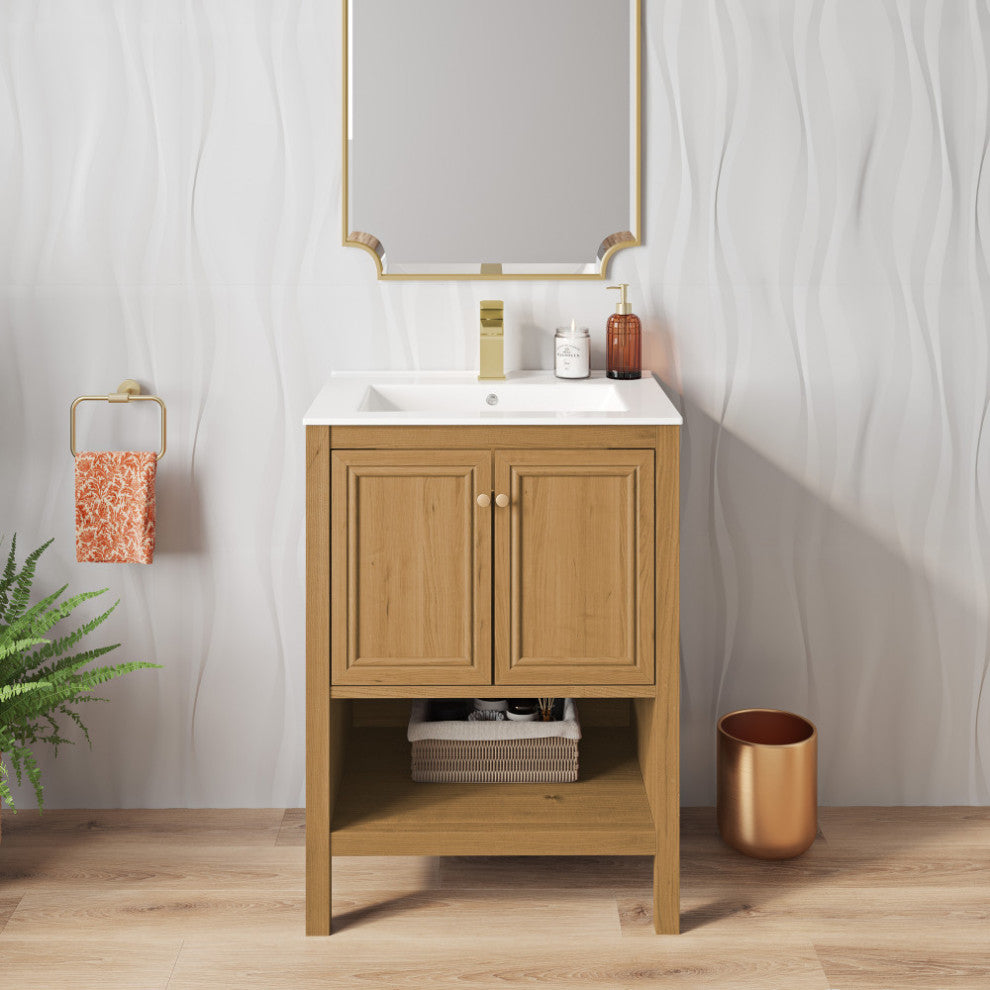 Chateau 24" Bathroom Vanity, Natural Oak