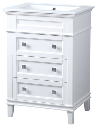 24" Felix Modern Sink Bathroom Vanity, White