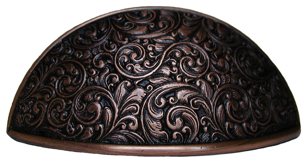 Saddleworth Bin Pull Antique Brass, Antique Copper