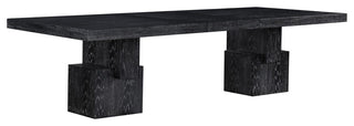 Anzio Oak Veneer Dining Table, Black