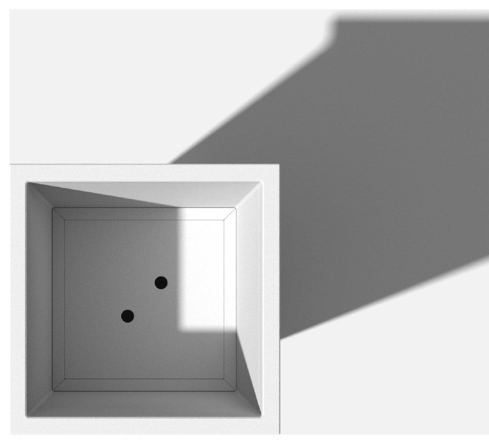 Veradek Brixton Tall Planter, White, 26 Inch, 2 Pack