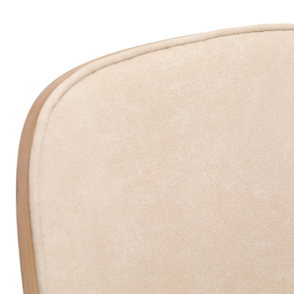 LeisureMod Tule Dining Side Chair, Set of 2, Walnut/Light Brown