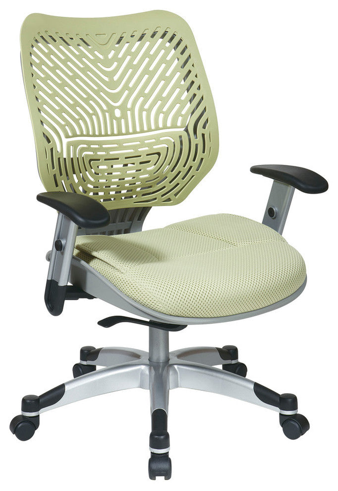 Unique Self Adjusting Spaceflex Back With Mesh Seat Managers Chair, Light Green