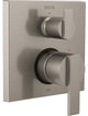 Delta Ara Angular Monitor Valve Trim, 3-Setting Integrated Diverter, Stainless
