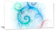 Beautiful Blue Fractal Pattern, Abstract Wall Art Canvas, 32x16