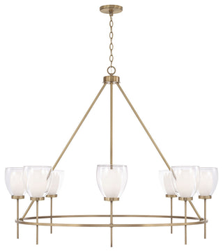 Capital Lighting 455981 Joss 8 Light 46"W Chandelier - Aged Brass