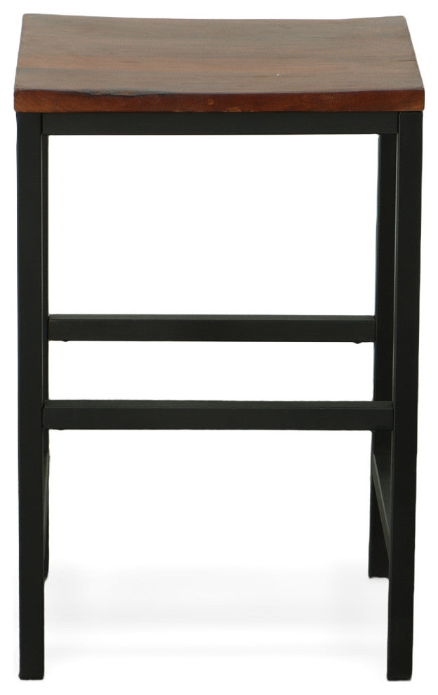 Aileen 24" Counter Stool, Chestnut/Black